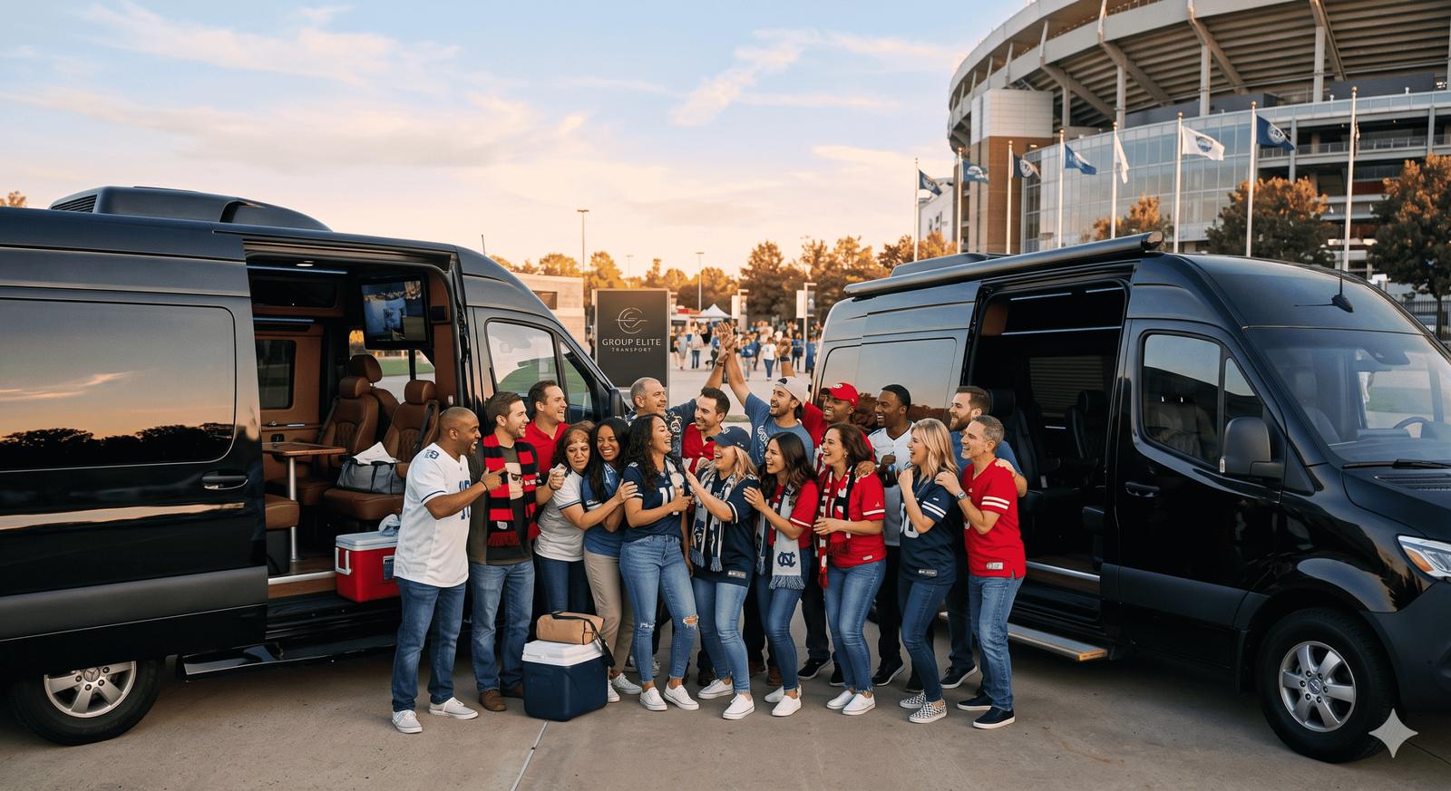 Luxury Tailgate and Sprinter Rental for groups